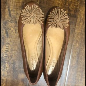 Corso Como Tan Leather Flats Size 9- Like New
